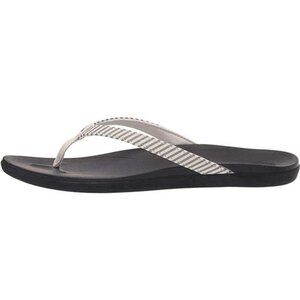 OluKai Ho’opio Bone Stripe Flip Flops Thong Sandals